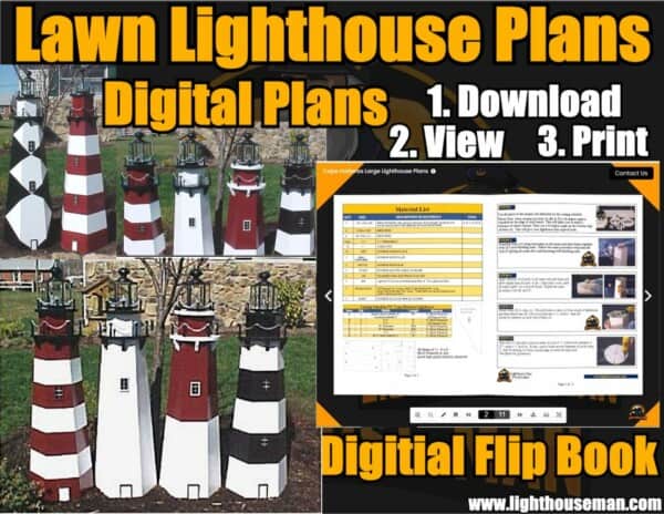 Lawn Lighthouse Plans for all DIY Skill Levels | Lighthouse Man