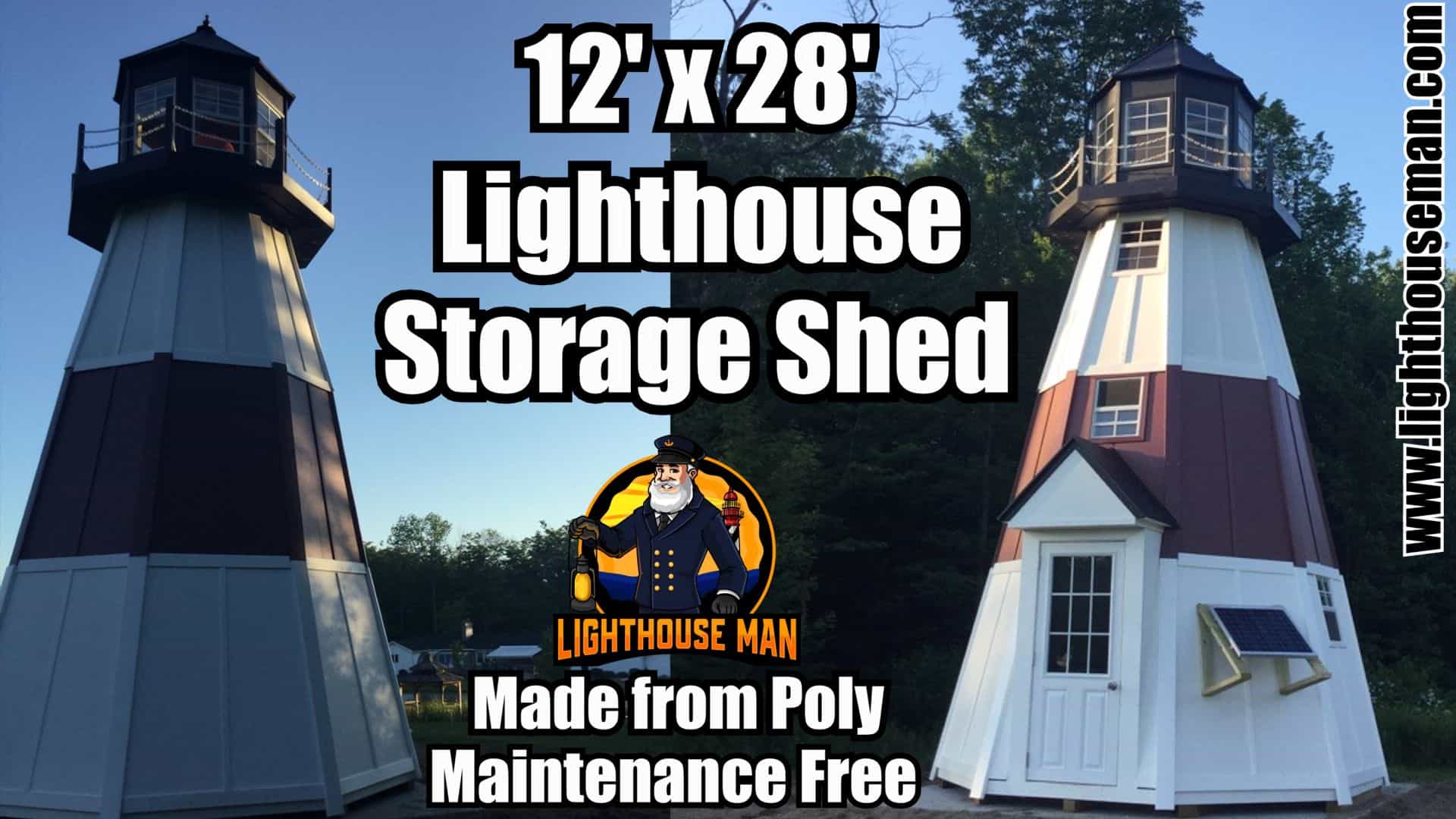 Lighthouse Storage Shed 12' x 28'